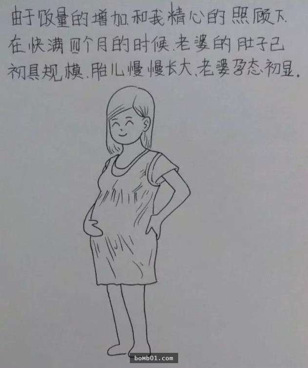 看完這個老公為記錄老婆從懷孕到生產的過程而畫的漫畫，感動流下的熱淚都把枕頭弄濕了…