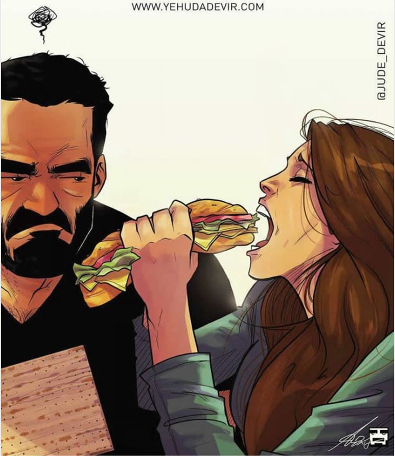 準備好墨鏡！藝術家用20張插畫描述「他與老婆的甜膩日常」！