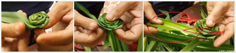 生活創藝: 農村大姐用葉子快速編出一束手工玫瑰花, 你未必見過!