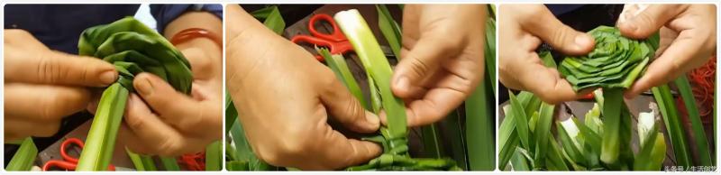 生活創藝: 農村大姐用葉子快速編出一束手工玫瑰花, 你未必見過!