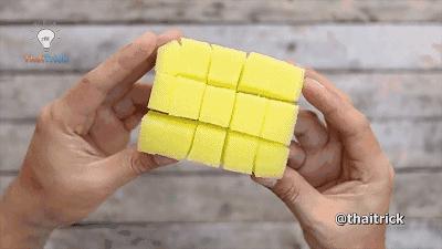 剪一塊洗碗海綿，清潔電風扇不用拆，乾淨程度就像新買的 