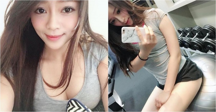 穿這樣去運動要人眼睛看哪？空姐穿小短T上健身房...超巨長輩快爆出來：制服扣子很繃吧