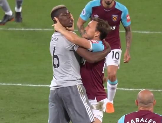 博格巴遭"犯罪式擰頭" 奇蹟!5分鐘後兩人笑著擁抱