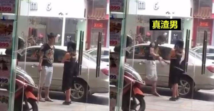真渣男橫行！街頭狠暴打女友 一K「棍棒都斷成兩截」… 心疼女生好幾秒(圖+影) 