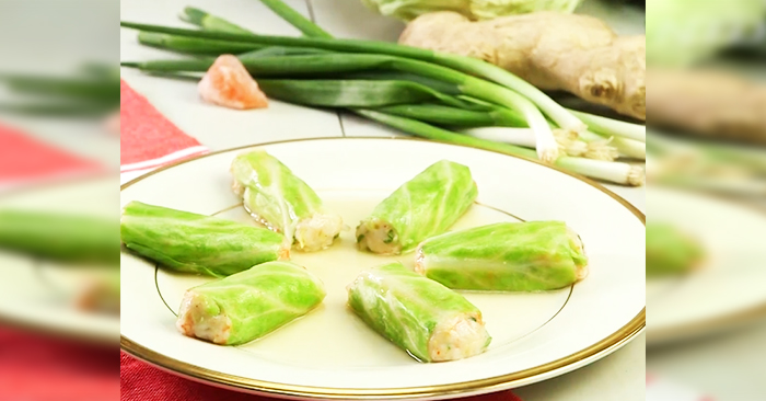 簡單易學的蝦仁高麗菜捲來囉～好吃又健康！ 