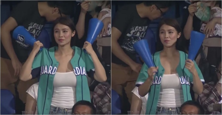 富邦悍將「晃女乃妹」又被拍到了！正妹女球迷輕晃又暈了...網大讚攝影師：真的專業的