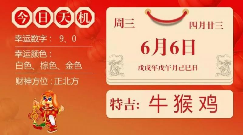 6月6日生肖運勢_牛、猴、雞大吉 