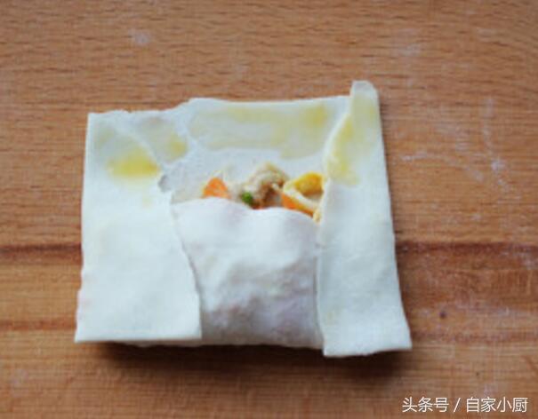 餃子皮版三絲香酥春卷，即少油，又美味