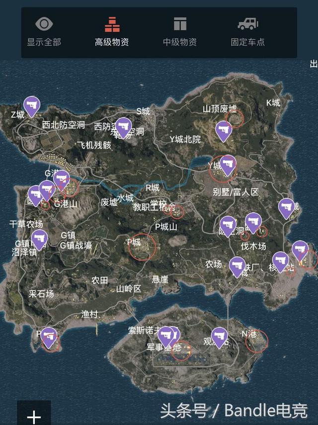 刺激戰場：一起來孤島地圖扒一扒，固定車點高級槍械就在這裡