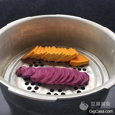 椰蓉紫薯南瓜球#有顏值的實力派# 