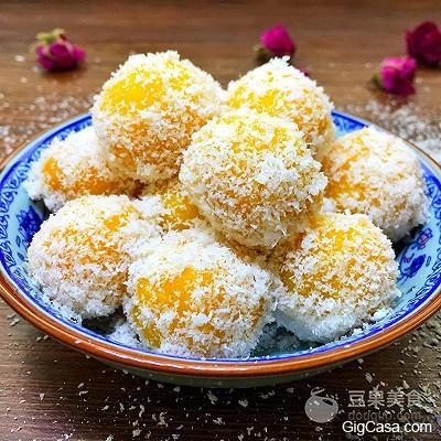 椰蓉紫薯南瓜球#有顏值的實力派# 