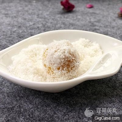 椰蓉紫薯南瓜球#有顏值的實力派# 