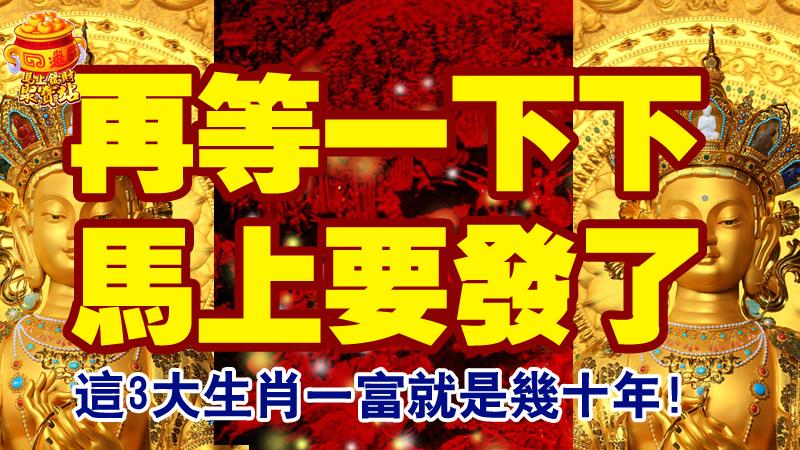 再等一下下，馬上要發了！這3大生肖一富就是幾十年！ 
