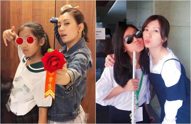 母女一秒變姐妹賈靜雯13歲大女兒梧桐妹長大了！與媽媽並肩合照完全看不出是母女！ 
