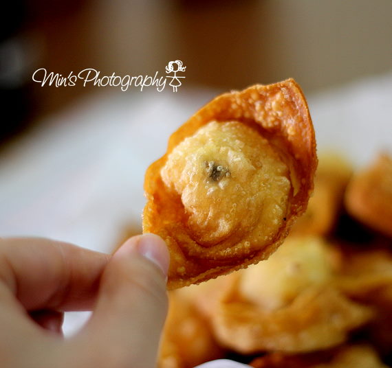炸雲吞 Deep-Fried Wanton，大大推薦給大家～這個用它來沾辣椒醬吃會更好吃