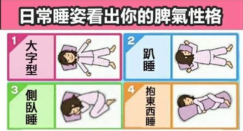 心理測試：你的睡姿看出你的性格脾氣！ 