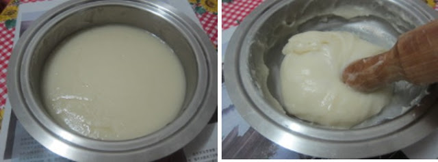 自製麻薯，一口咬下，滿滿的花生香，軟Q軟Q的，好滿足~~
