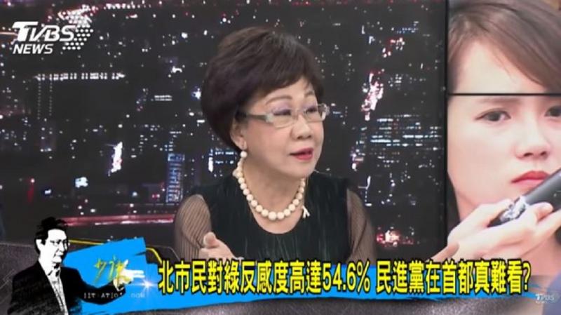 北市民對綠反感54.6％　呂秀蓮嘆：就不讓我選