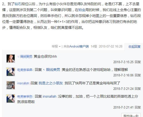 王者榮耀；榮耀王者發上分心得，銘文卻爆評論，網友：無心插柳