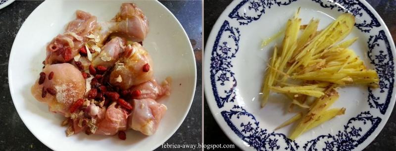 紹興酒當歸藥材蒸雞，食譜很簡單.......