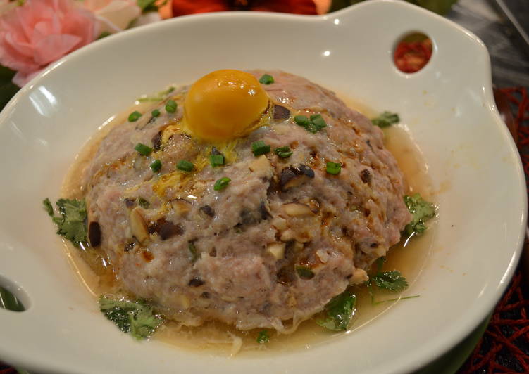 [香菇鹹蛋蒸肉餅] 食譜 & 做法