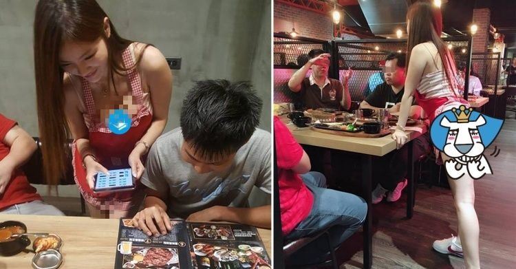 現在牛排館會不會太競爭…女服務生一轉身更暴動！光看就飽了