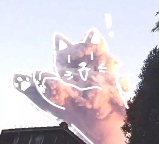 新燃岳火山噴出了一隻貓，但這隻貓可不能吸 