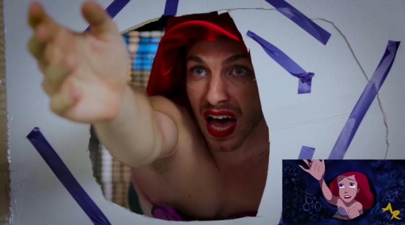 男神也愛玩低成本Cosplay　「小美人魚、賽巴斯汀造型」秒變男神經 