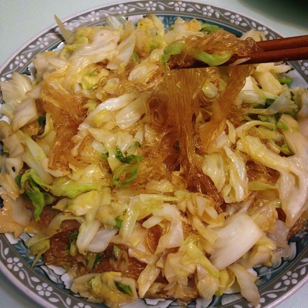 高麗菜炒冬粉就是這樣炒才是最好吃！