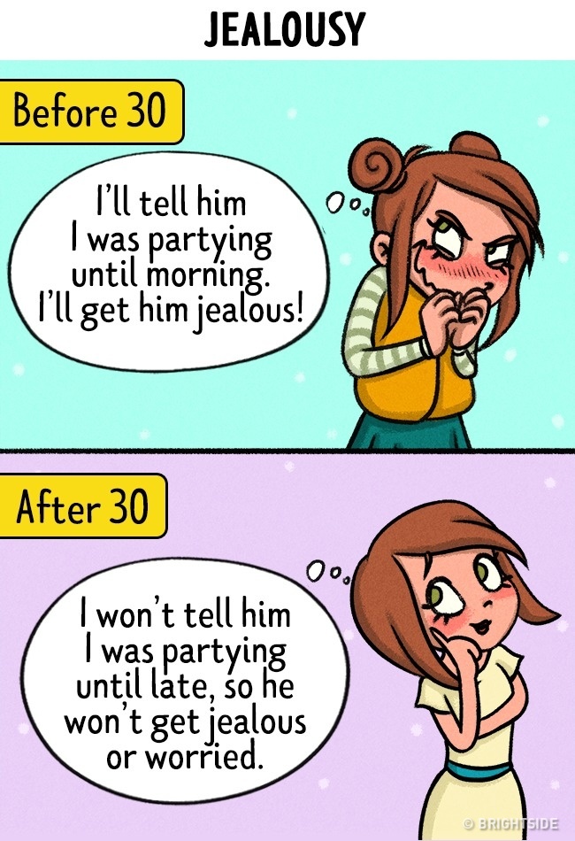 13張戀愛中的女生「30歲前 VS 30歲後」的明顯變化，第一張中肯到男朋友都想哭了！ 