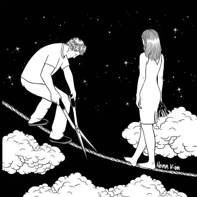 7張「單身狗」們看完會哈哈大笑說「幸好我沒有女朋友」的情侶插畫！#2用這個看看是軟是硬#5來互相傷害啊！