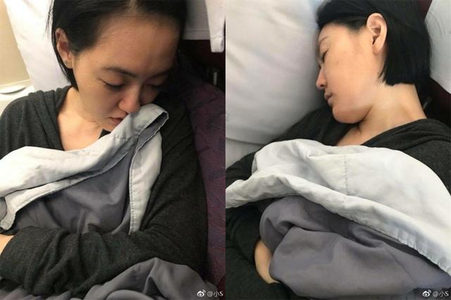 小S曬自己在飛機上的睡姿，鼻孔朝天嘴如死魚，網友都笑出了聲！