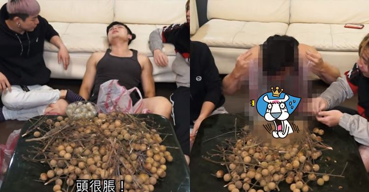 極限實測慎入！網紅狂嗑1000顆龍眼「噴鼻血、嘔吐、臉脹紅」…網驚：真的出事了(影