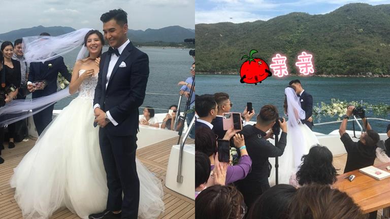【陳展鵬大喜之日】船上交換婚戒！浪漫誓言：守在旁遮風擋雨