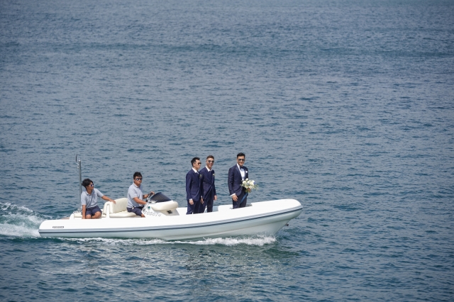 【陳展鵬大喜之日】船上交換婚戒！浪漫誓言：守在旁遮風擋雨