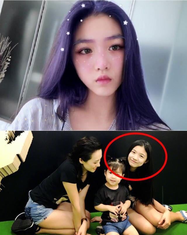 章子怡大女兒小蘋果近照曝光！紫色頭髮配大濃妝，變化太大不敢認