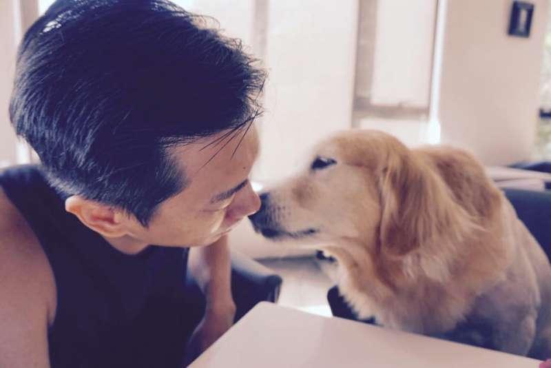 金金擔心把拔！　它笑著探頭8次　確認洗澡中的主人沒危險