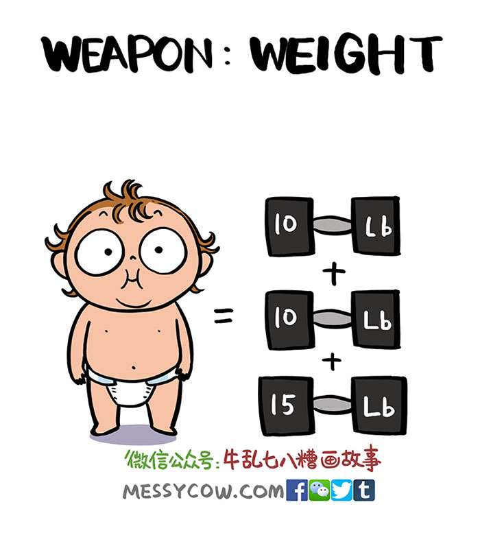 2歲小孩根本就是武器！　媽媽繪「痛痛育兒日常」每天都被暗算啊～