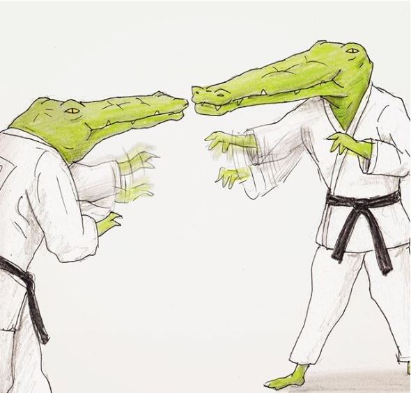 24張「各種崩壞」的惡搞插畫　鱷魚慘變搞笑藝人被玩壞掉