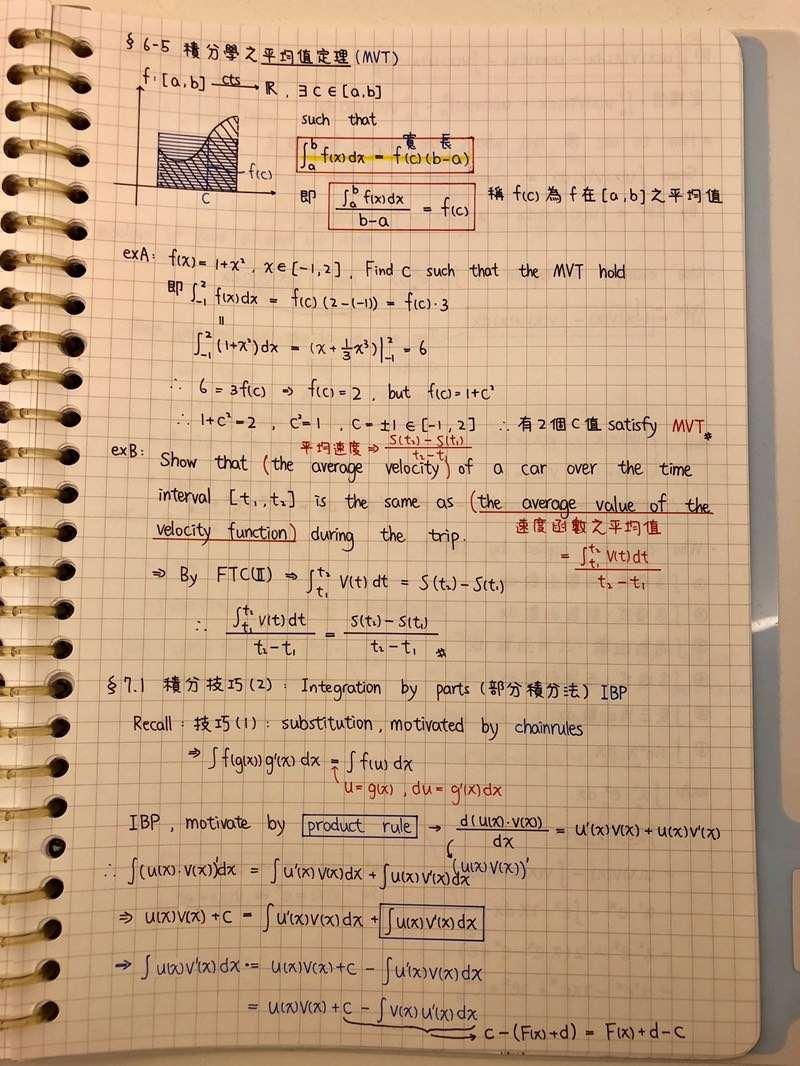 功德無量的「微積分筆記」　交大生寫得超工整：小時後學過書法
