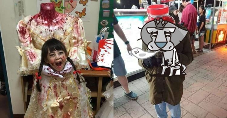 萬聖節家長比猛...今年冠軍造型是他！捧「血淋淋人頭」罐：比斷頭安納貝爾恐怖！(6P) 