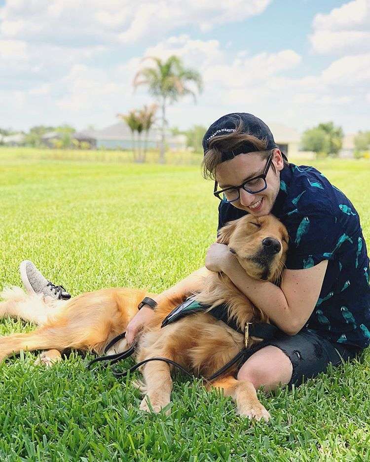 服務犬金金看到最愛的布魯托「變好大」　秒衝過去互動把網友萌翻