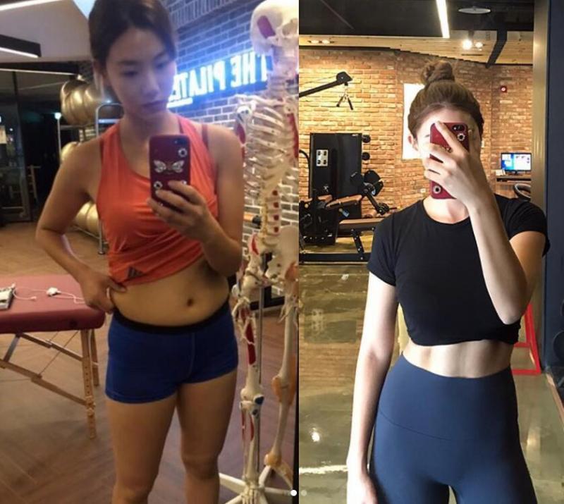 漂亮美女練習普拉提，瘦出好身材，輕鬆做起一字馬，秀馬甲線！