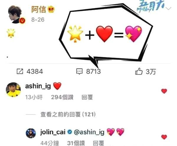蔡依林和阿信戀愛了？五月天官方回應：不是