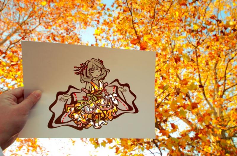 日本藝術家靠大自然「上色」　隨時幫插畫主角換上絕美新服裝