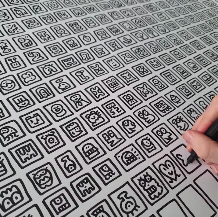 以為會被當怪胎！　他用一格格塗鴉舒緩強迫症　全網狂贊：有夠療愈
