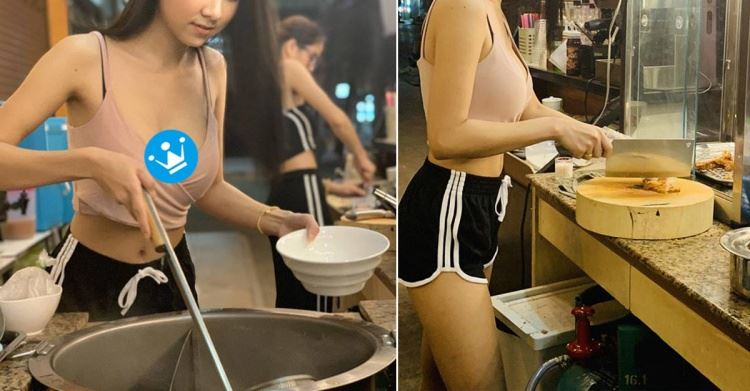 樣子90分、身材滿分老闆娘！邊煮麵… 客人急朝聖：這面上火(影)