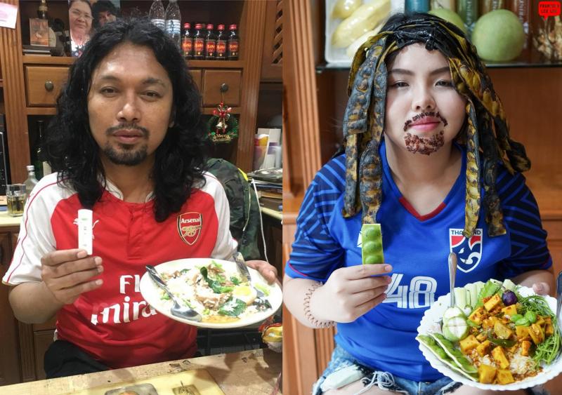 用生菜扮范冰冰爆紅　泰國妹再出招「旺來版水行俠」讓大家笑跪 