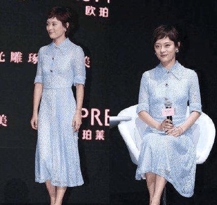 36孫儷和42林心如，同穿襯衣裙，網友：這氣質真不止差6歲！