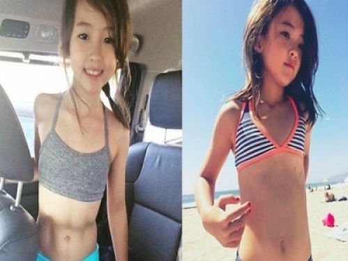 這名才8歲史上最「性感小女孩」的網美大家吵著等她10年，當網友看到媽媽竟爆衝「母親終究是本體啊！」